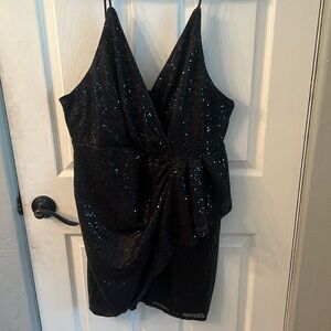 Black Sequins Dress